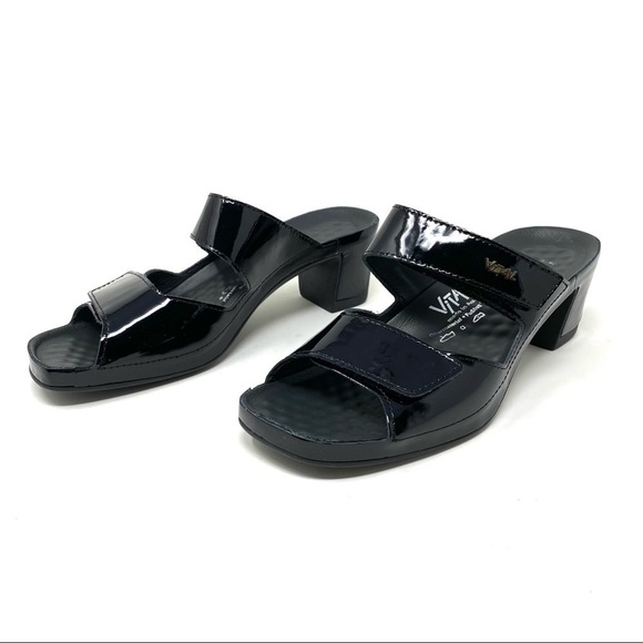 Vital Joy Mules Sandals Lack Schwarz - Picture 2 of 15
